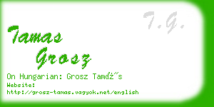tamas grosz business card